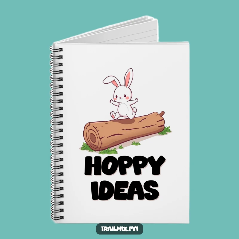 Funny Bunny Skipping Log Notebook - Journal for Energetic Ideas, Perfect Gift