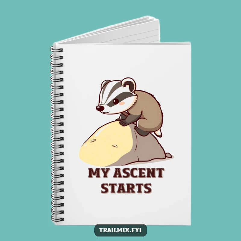 Funny Determined Badger Goal Notebook - Motivational Journal Gift
