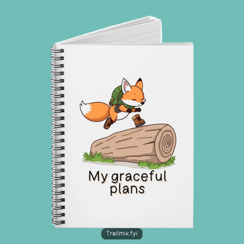 Funny Fox Hiking Boots Notebook: Jot Down Trail Notes, Perfect Funny Gift