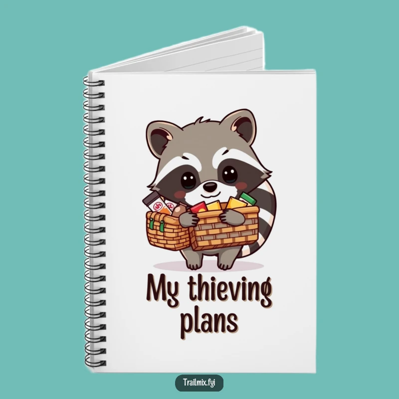 Funny Raccoon Picnic Packing Notebook - Jot Down Ideas & Hilarious Thoughts