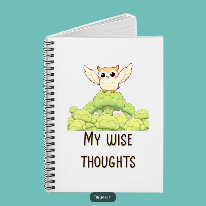Funny Owl Broccoli Forest Notebook: Jot Down Ideas with a Smile!