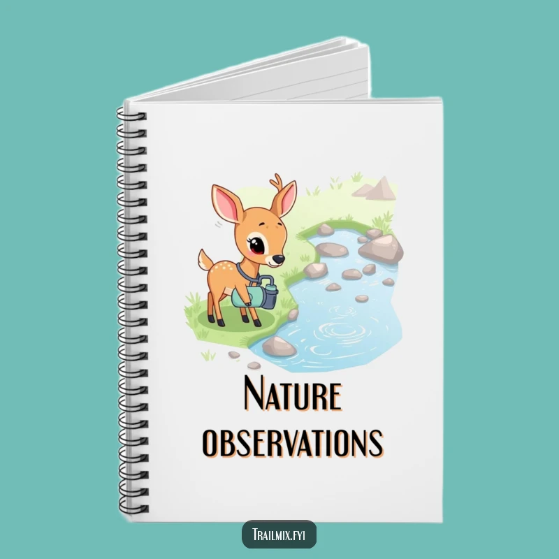 Funny Shy Deer Stream Notebook - Curious Character Journal