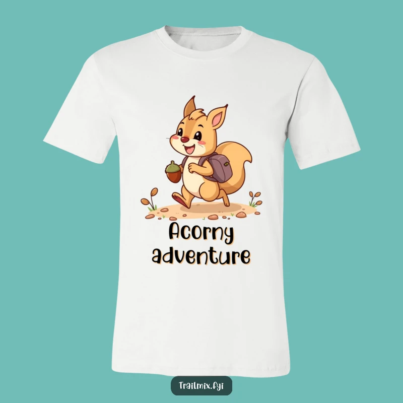 Funny Squirrel Acorn T-Shirt: Bouncing Trail Fun Tee, Ideal Funny Gift for Hikers