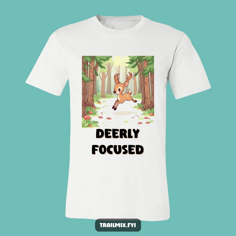 Funny Deer Forest T-Shirt: Energetic Bounding Nature Tee Gift