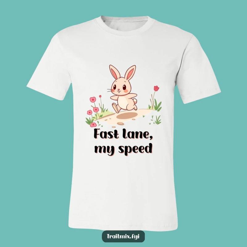 Funny Rabbit Hop T-Shirt: Playful Trail Runner's Energetic Tee, Great Gift