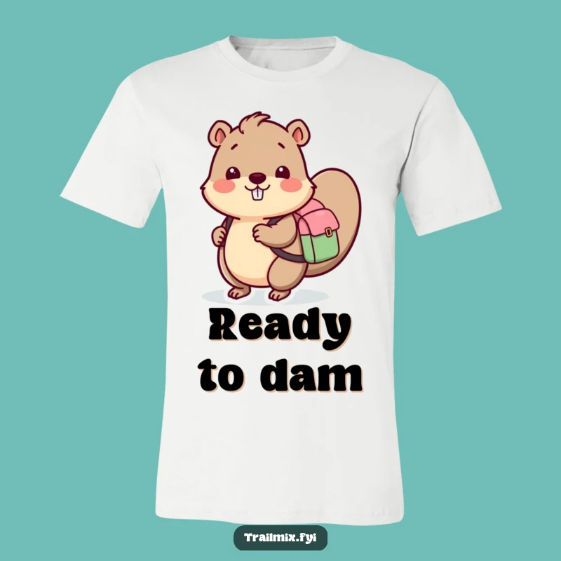 Funny Beaver Backpack T-Shirt: Wear Your Wanderlust with Humor