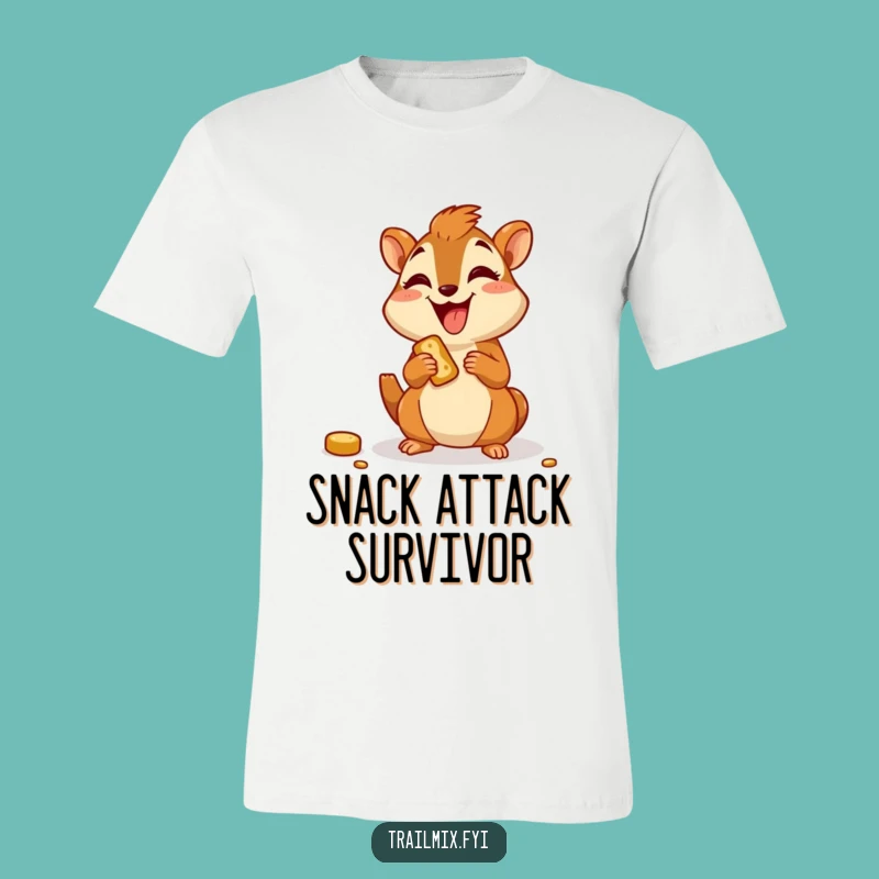 Funny Chipmunk Snacking T-Shirt - Joyful Character Trail Food Apparel Gift