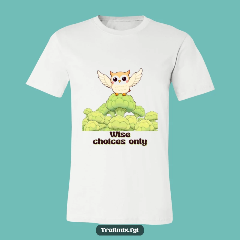 Funny Owl Broccoli Forest T-Shirt: Whimsical and Hilarious Wearable Art!