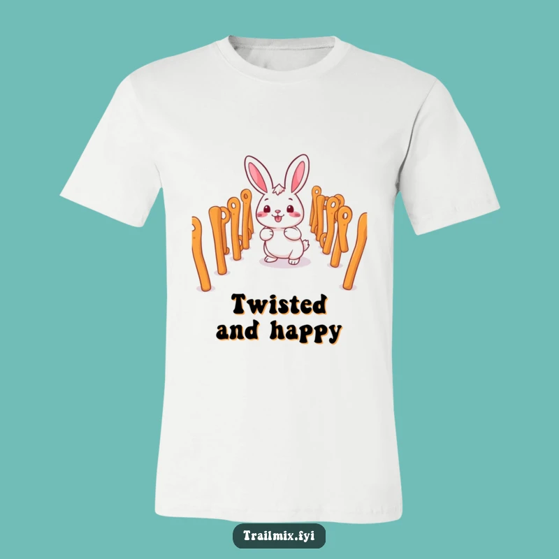 Funny Rabbit's Pretzel Maze T-Shirt - Happy & Hilarious Apparel Gift