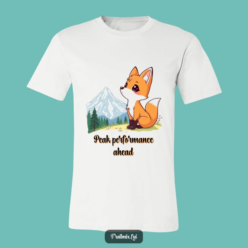 Funny Fox Awe T-Shirt: Curious Mountain Vista Explorer Tee, Perfect Gift