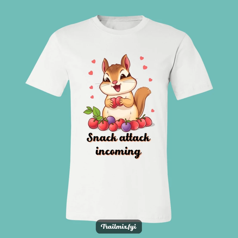 Funny Chipmunk Berry Frenzy Tee - Hilarious Animal Lover T-Shirt Gift