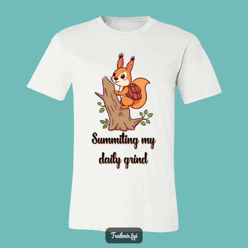 Funny Squirrel Backpack Climber T-Shirt - Hilarious Outdoor Adventure Tee