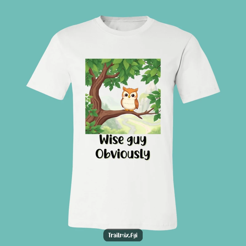 Funny Owl Hiker T-Shirt: Adorable Wise Bird Enjoys Scenic Trails, Cool Outdoor Adventure Tee