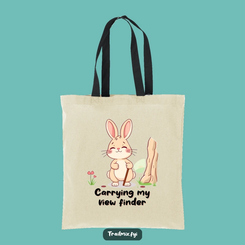Funny Rabbit's View Tote Bag: Carry Your Essentials with Whimsical Humor, Perfect Gift
