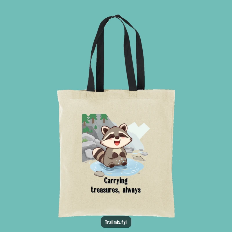 Funny Giggling Raccoon Tote Bag: Stylish & Practical Companion, Essential Funny Gift