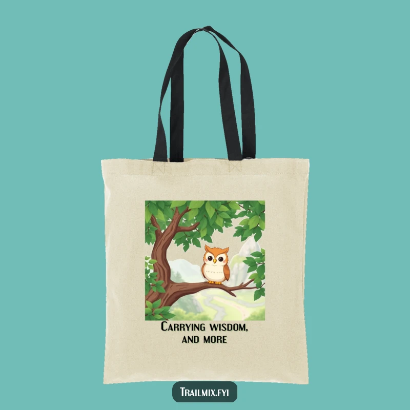 Funny Owl Hiker Tote Bag: Durable & Stylish Bag for Trail Essentials, Perfect Nature Lover Gift