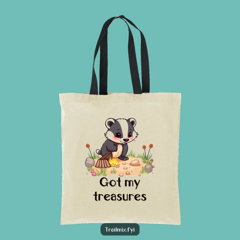 Funny Badger Digging Tote Bag: Hilarious Carry-All for Enthusiastic Diggers!