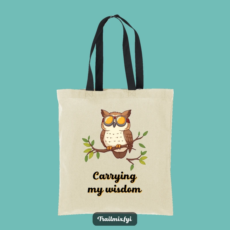 Funny Brave Owl Trail Tote Bag - Adventurous Carry-All
