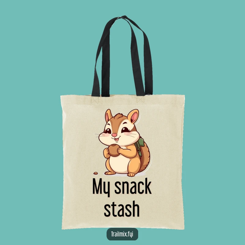 Funny Chipmunk Hiking Tote Bag - Cheerful Nutty Carry-All