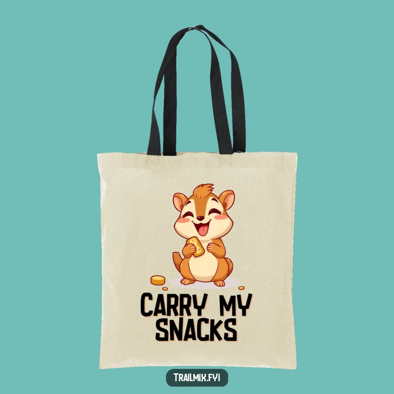 Funny Chipmunk Snack Tote Bag - Durable Joyful Character Accessory Gift