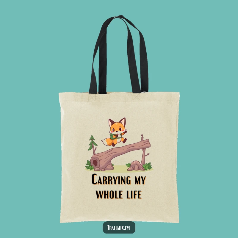 Funny Fox Hiker Tote Bag - Carry Your Gear with Brave Style