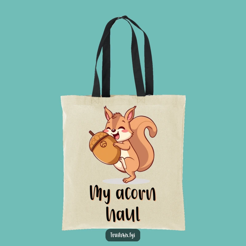 Funny Squirrel Hiking Acorn Tote Bag - Whimsical Nature Accessory, Perfect Gift